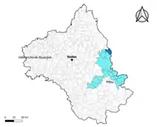 Saint-Laurent-d'Olt dans le canton de Tarn et Causses en 2020.