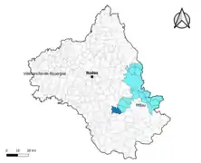 Viala-du-Tarn dans le canton de Tarn et Causses en 2020.