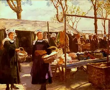 Joseph-Félix Bouchor, Marché à Concarneau.