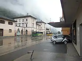 Le bâtiment voyageurs de la gare de Biasca.