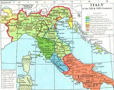 Italie aux XIIe et XIIIe siècles