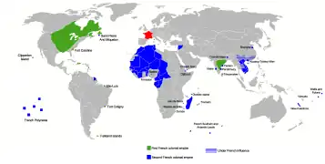 1er et 2e empire colonial français (1534 - 1962).