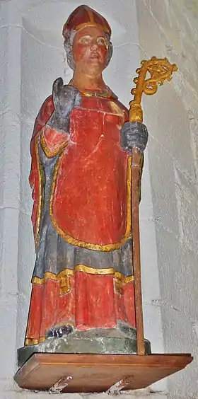 Chapelle Saint-Meldéoc de Locmeltro : statue (saint Meldéoc ?)