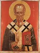 Icône russe du XIIIe siècle ou du XIVe siècle. Saint Nicolas