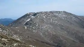 Vue du sommet du Punta La Marmora depuis le Bruncu Spina.