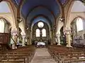 Larochemillay : église paroissiale Saint-Pierre, vue intérieure.