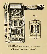 Crécelle du XIVe siècle