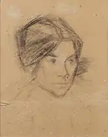 Mikhaïl Matiouchine. Portrait d’Eléna Gouraud. Fin des années 1900