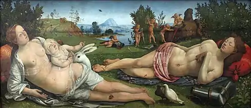 Vénus, Mars et cupidons, Piero di Cosimo (1505).