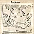 Gravure du Mont Aiguille par Symphorien Champier, 1525.