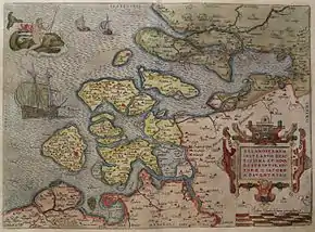 Zelandicarum 1570, Ortelius par J. van Deventer