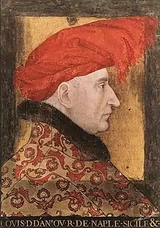 Louis II d'Anjou (1377-1417), duc d'Anjou de 1384 à 1417 et fils du précédent.