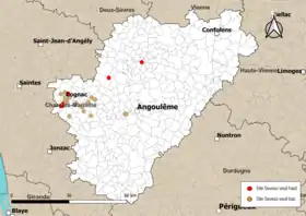 Carte des communes avec sites Seveso