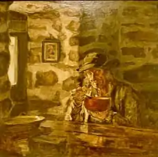 Un vieux Chouan ou Breton à table (vers 1906), huile sur toile, musée du Faouët.