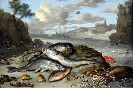 Poissons au bord d'un rivage, 1661Städel, Museum