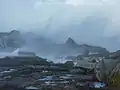 La tempête du 5 février 2014 à Saint-Guénolé : vagues dans les rochers de Saint-Guénolé 2