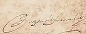 signature de Joseph de Monaco