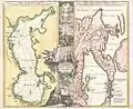 Carte de la mer Caspienne et du Kamtchatka, 1725