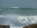 La tempête du 5 février 2014 à Saint-Guénolé : vagues dans les rochers de Saint-Guénolé 3