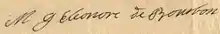 Signature de Marie Gabrielle Éléonore de Bourbon