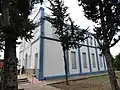 La synagogue vue de côté.