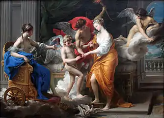 Pompeo Batoni, le Mariage de Cupidon et Psyché, 1756, Gemäldegalerie de Berlin.