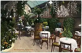 Restaurant jardin d'hiver de Hainichen en Allemagne.