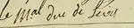 Signature de François Gaston de Lévis