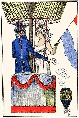 « Rapport sur le premier voyage aérien du citoyen Garnerin avec la Citoyenne Henri. »Journal des dames et des modes, 1797-1798.