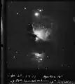 Photographie de la nébuleuse d'Orion prise en 1901 par George Willis Ritchey.