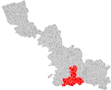 La dix-septième circonscription en 1958.