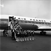 Baptême de la caravelle Comminges en 1963