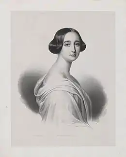 Portrait de la princesse Augusta de Hesse-Cassel, épouse du baron von Blixen-Finecke