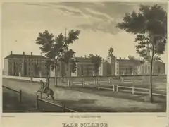 Yale College, 1828. Dessiné par Pratt, gravé par SS Jocelyn