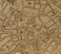 Détail d'une carte de Boston en 1829, montrant Pemberton Hill et ses environs