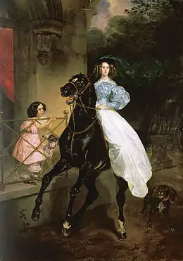 Portrait de Giovannina et Amacilia Pacini, les Enfants de la comtesse Yu Foster, Karl Pavlovitch Brioullov.