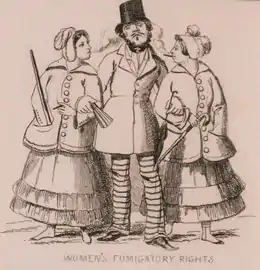 Women's Fumigatory Rights. Source : Scraps, 1849