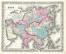 Carte de l'Asie (1855)