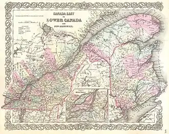 Carte du Canada oriental ou Québec - Geographicus (1855)