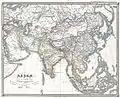 Carte de l'Asie au XVIIe siècle, publié en 1855.
