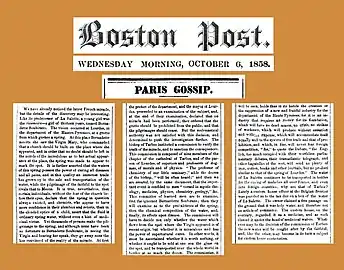 Boston Post (Boston) du 6 octobre.