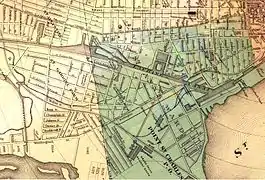 Sur une carte de 1859