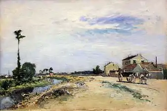 Petit canal près de la Seine à Meudon, (1865).