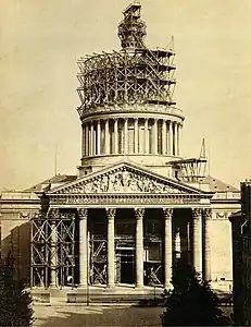 Le Panthéon en réparation 1868-1871.