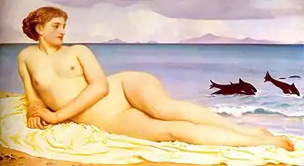 Actée, la Nymphe sur le rivage, tableau de Frederic Leighton (1853–1858).
