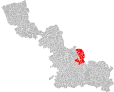 La dix-huitième circonscription en 1958.
