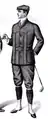 Un golfeur revêtu d'une Norfolk jacket et portant des knickerbockers. Tiré du Sartorial Arts Journal, New York, 1901