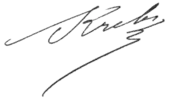 signature d'Arthur Constantin Krebs