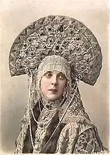 Photographie de la princesse Olga Orlova au bal costumé de la cour en avril 1903