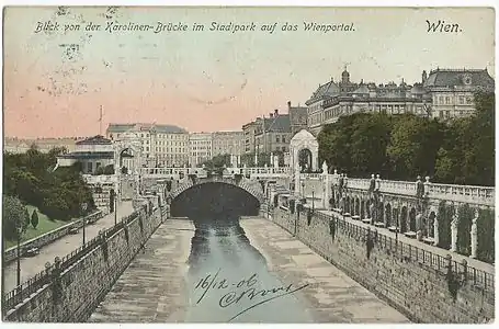 Vue ancienne du Wienflussportal.